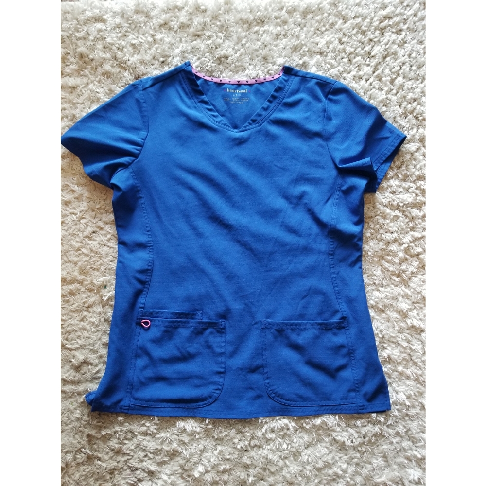 Heartsoul royal blue scrub top